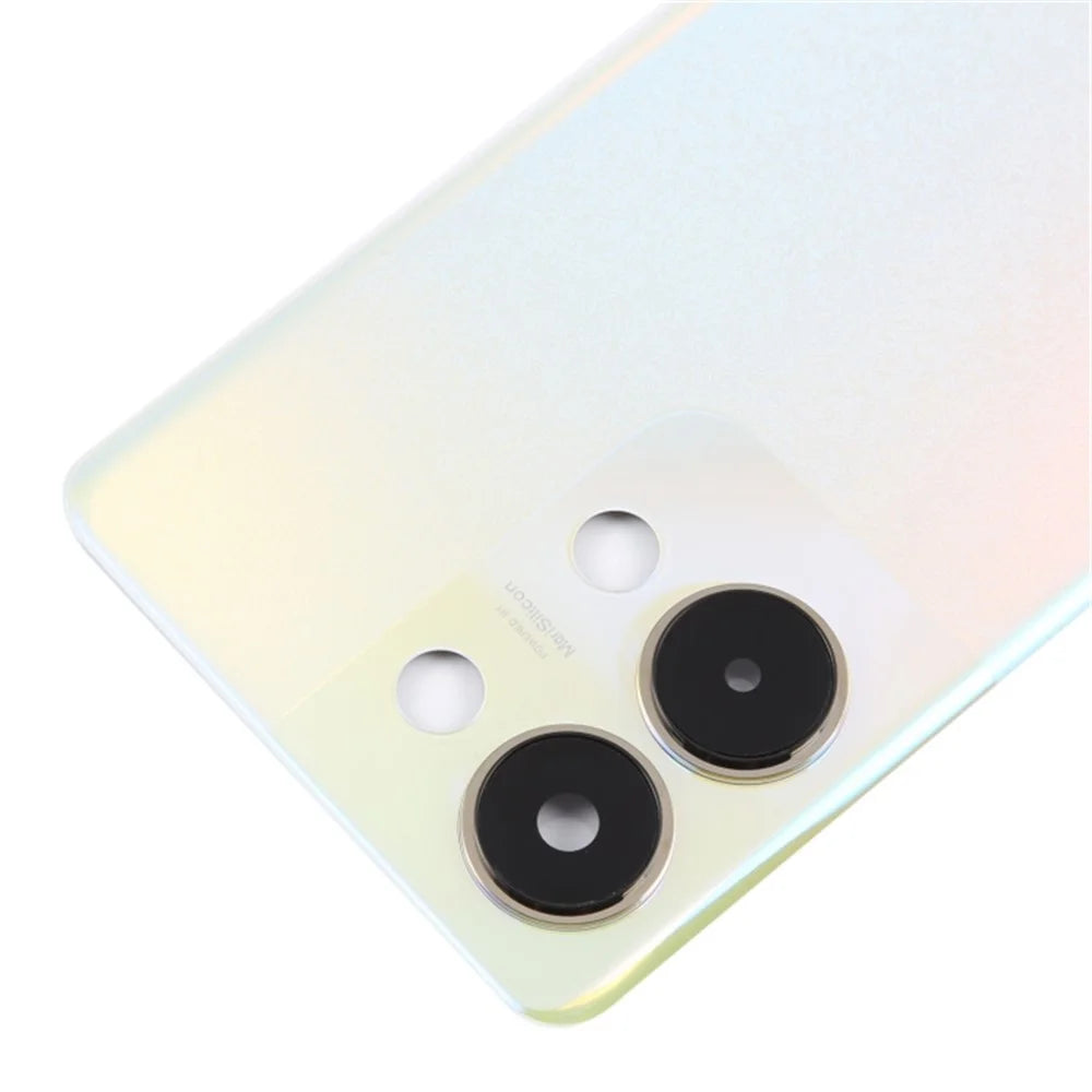 For Oppo Reno9 Pro 5G Battery Cover Matte Back Rear Housing with Camera Ring Cover Parts (Without Logo) -  Pink - 5