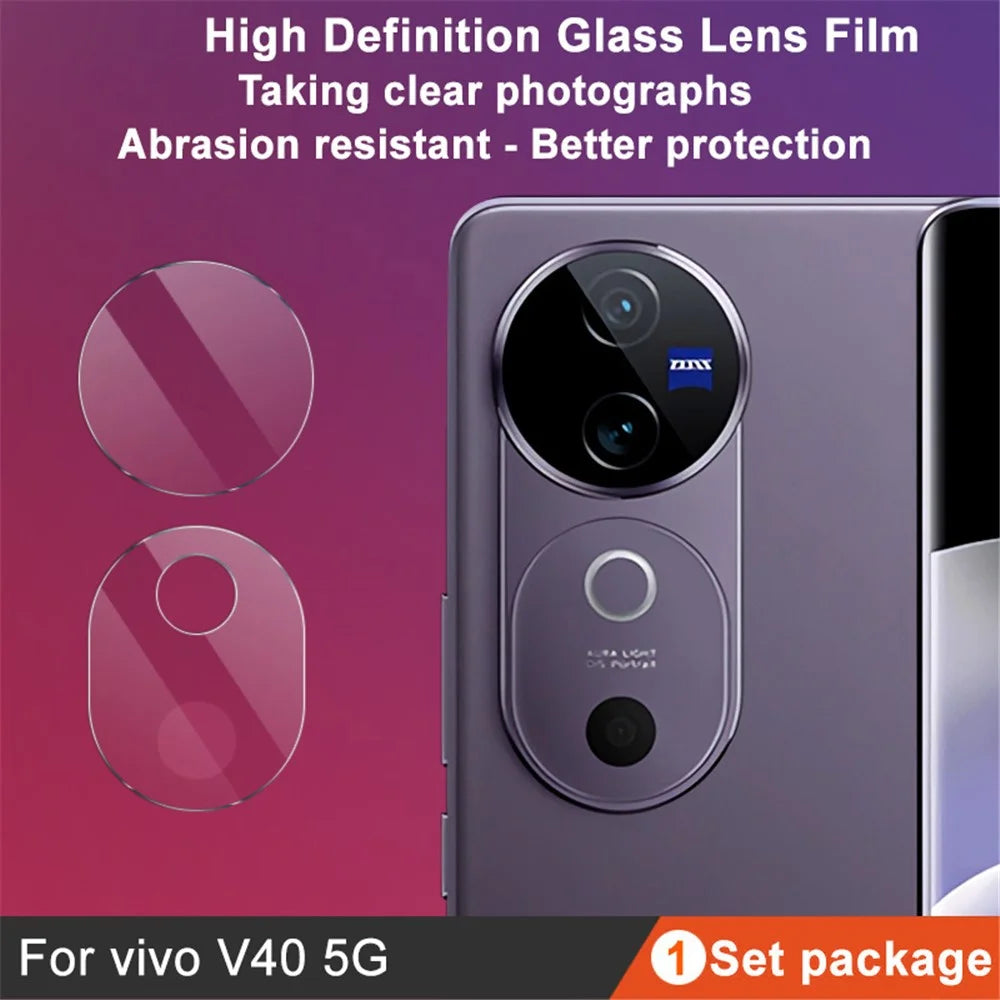IMAK For vivo V40 5G / V40 Pro 5G 1 Set Camera Lens Flim Tempered Glass Phone Rear Lens Film - 2