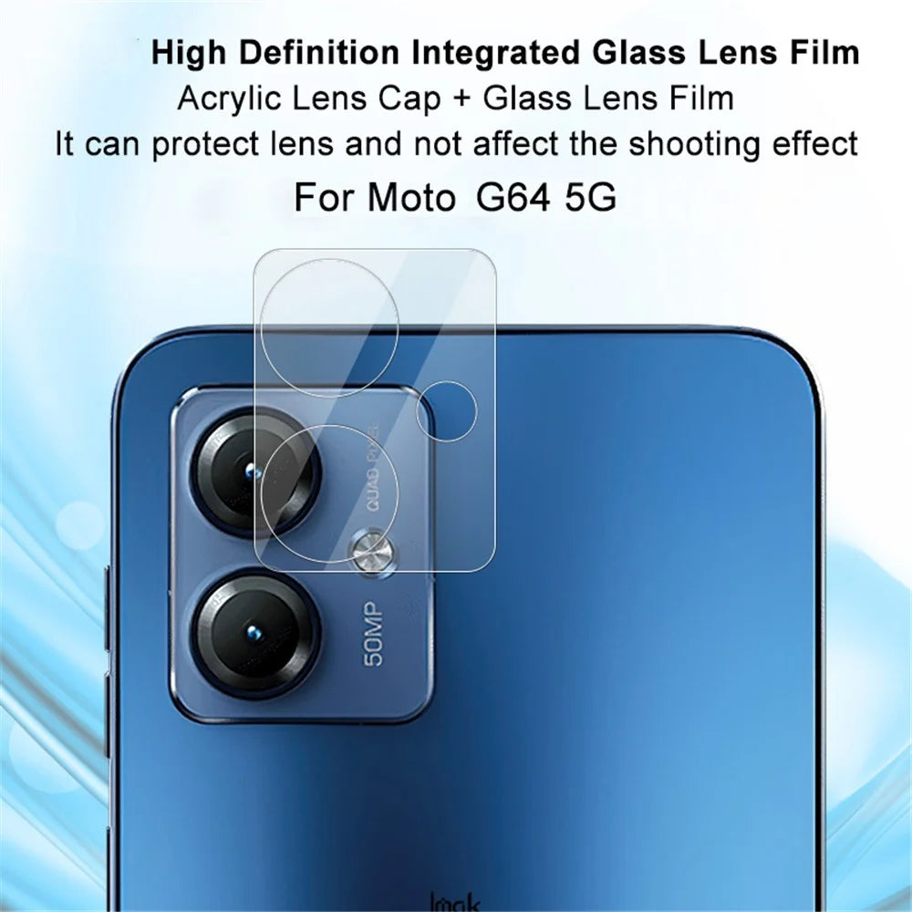 IMAK For Motorola Moto G64 5G Camera Lens Film Tempered Glass + Acrylic Lens Cap - 2