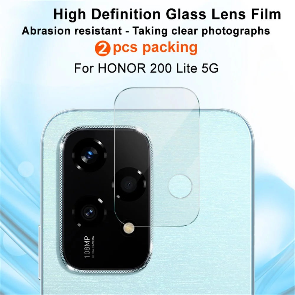 IMAK 2Pcs / Set for Honor 200 Lite Tempered Glass Camera Lens Protector Rear Lens Film - 2