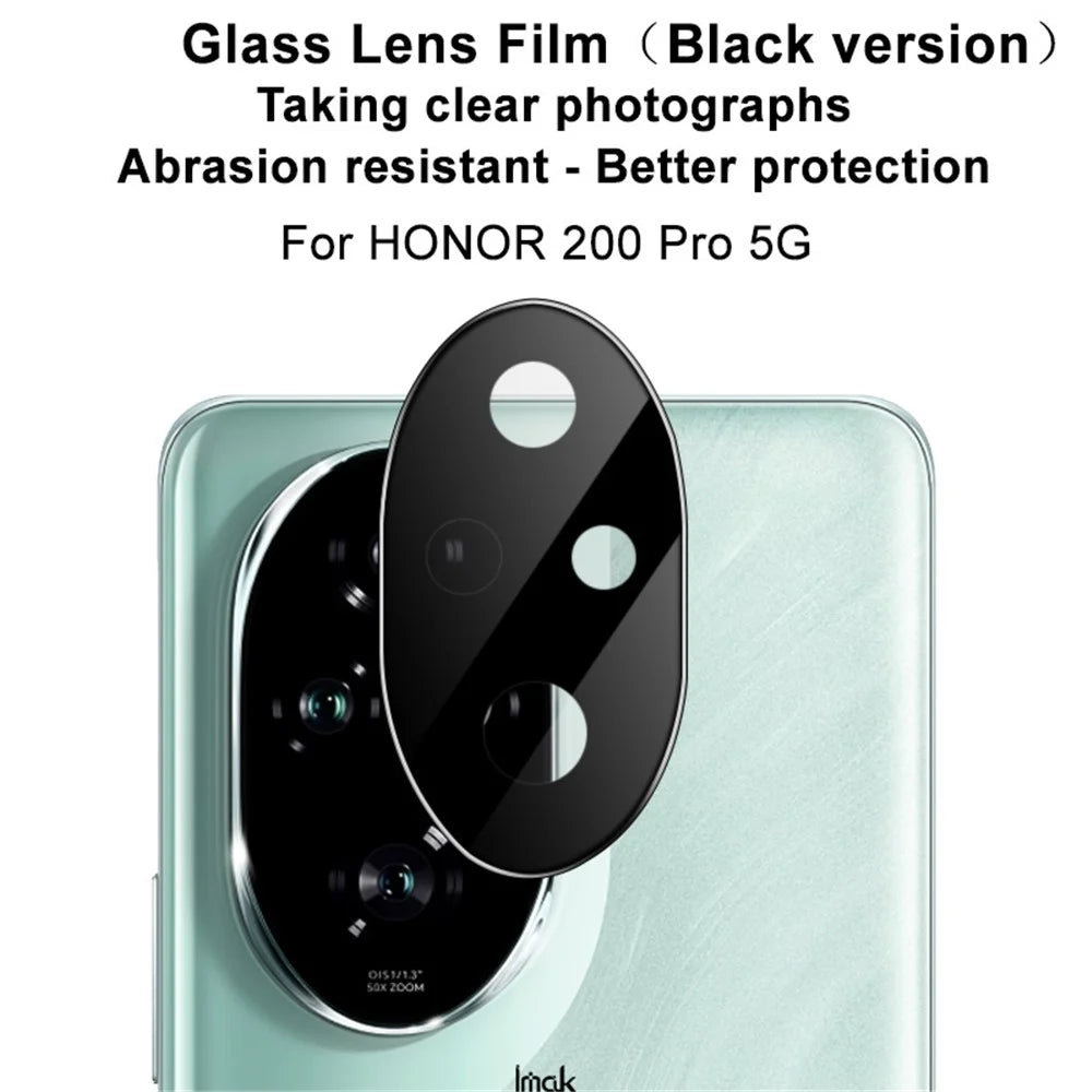 IMAK For Honor 200 Pro 5G Camera Lens Protector Tempered Glass Rear Lens Film (Black Version) - 2