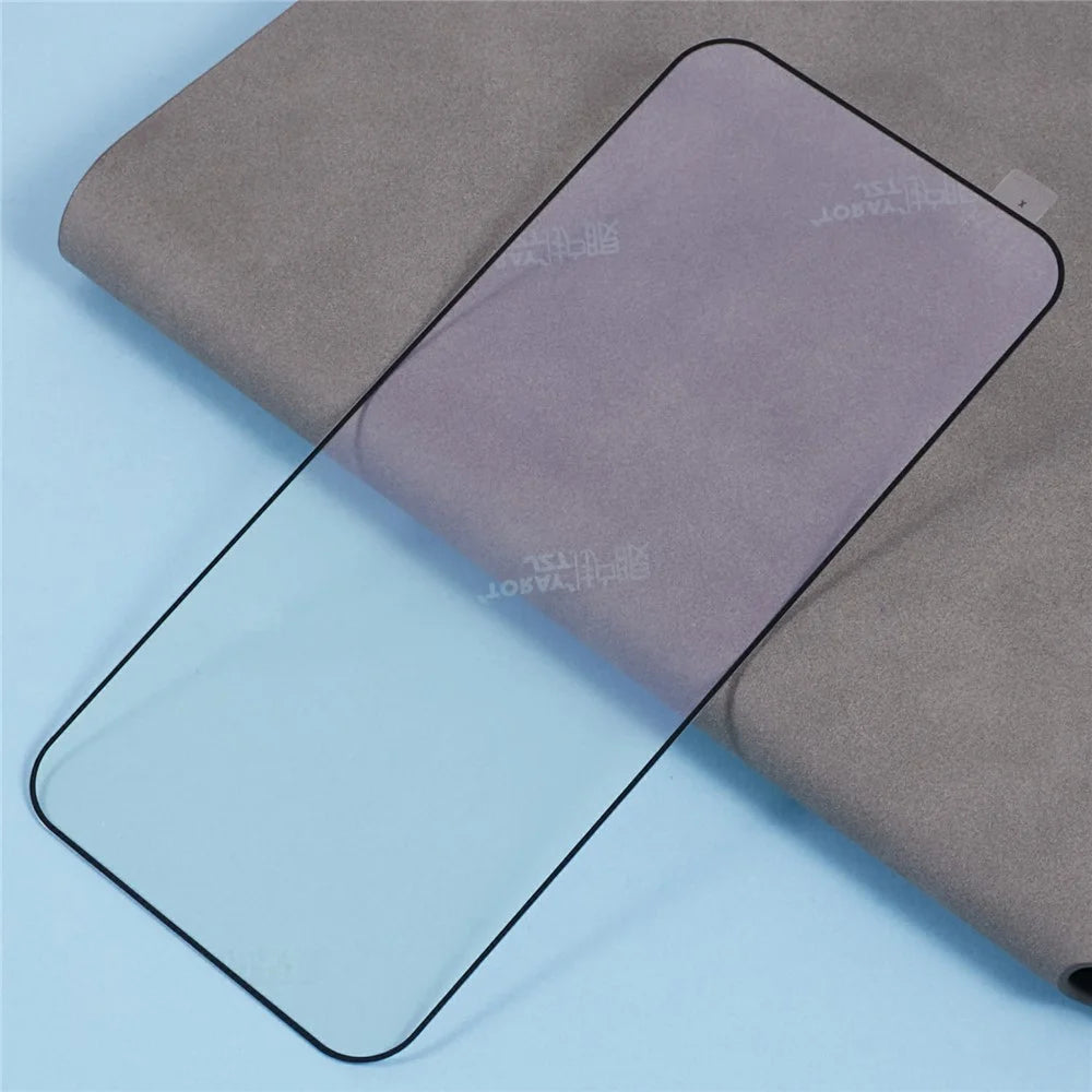 For Google Pixel 9 Pro XL High Aluminium-Silicon Glass Screen Protector Purple Light Protection Silk Printing Screen Film - 3