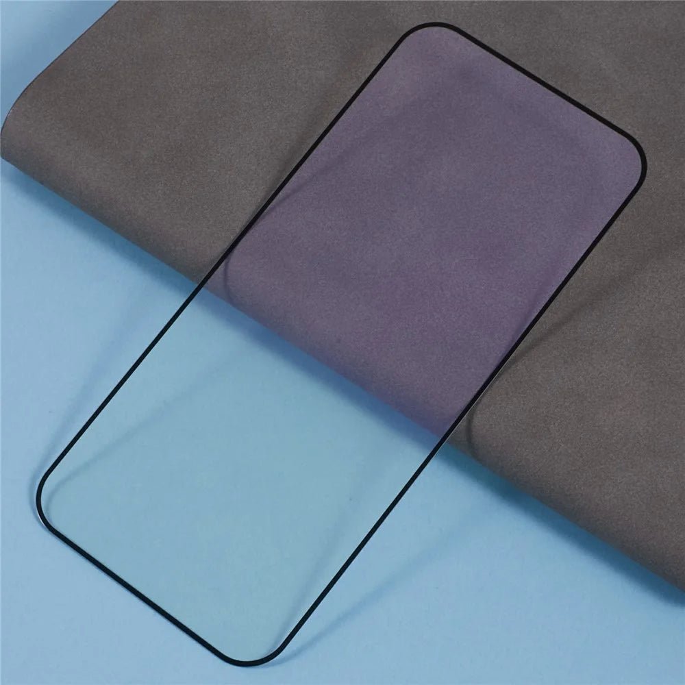 For Google Pixel 9 / 9 Pro High Aluminium-Silicon Glass Screen Protector Purple Light Protection Silk Printing Screen Film - 4