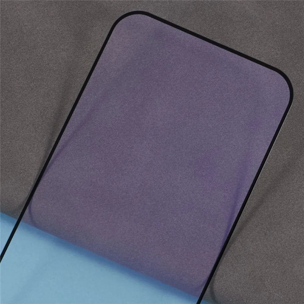 For Google Pixel 9 / 9 Pro High Aluminium-Silicon Glass Screen Protector Purple Light Protection Silk Printing Screen Film - 6