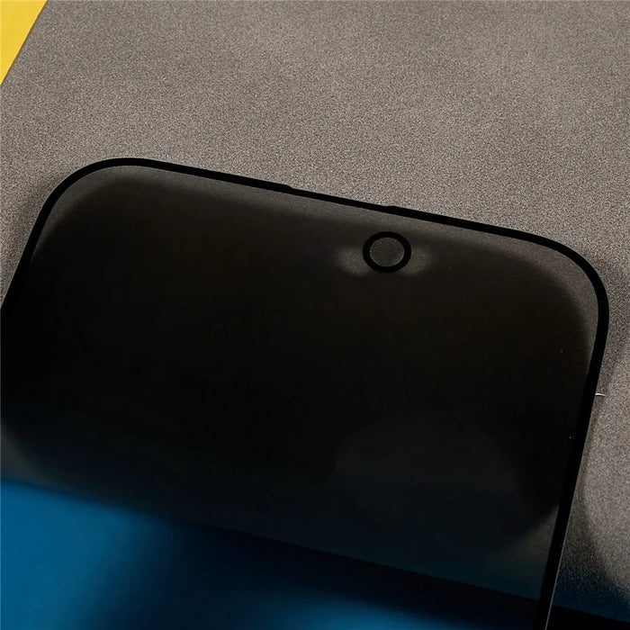 For iPhone 16 Screen Protector Full Coverage Anti-Spy Silk Printing Tempered Glass Film - 4