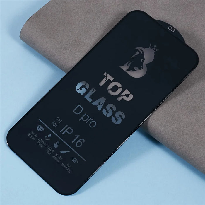 D Pro For iPhone 16 Silk Printing Tempered Glass Screen Protector 9H Hardness - 3