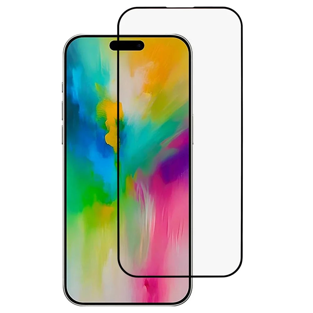 D Pro For iPhone 16 Pro Tempered Glass Full Screen Protector Silk Printing HD Clear - 1