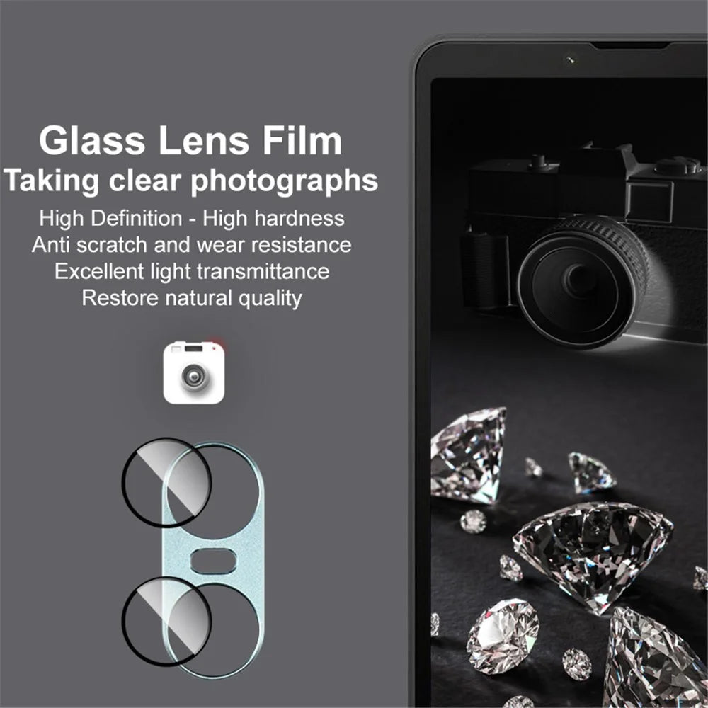 IMAK For Sony Xperia 10 VI Camera Lens Film Metal Lens Cap+Tempered Glass Lens Protector - Black - 4