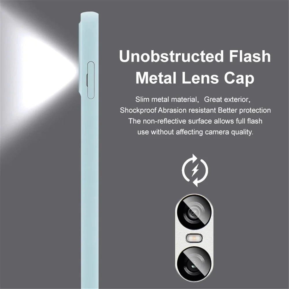 IMAK For Sony Xperia 10 VI Camera Lens Film Metal Lens Cap+Tempered Glass Lens Protector - Black - 5