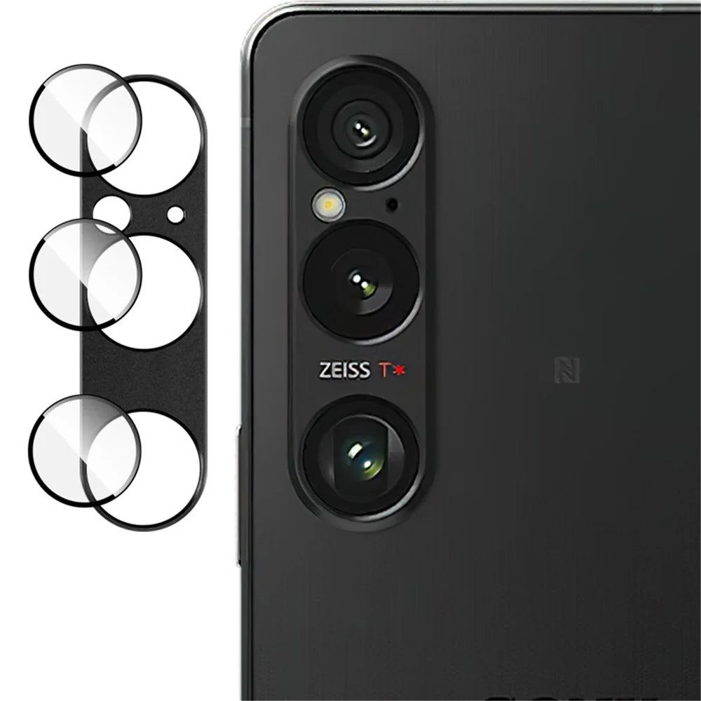 IMAK For Sony Xperia 1 VI Camera Lens Protector Metal+Tempered Glass Lens Film - Black - 1