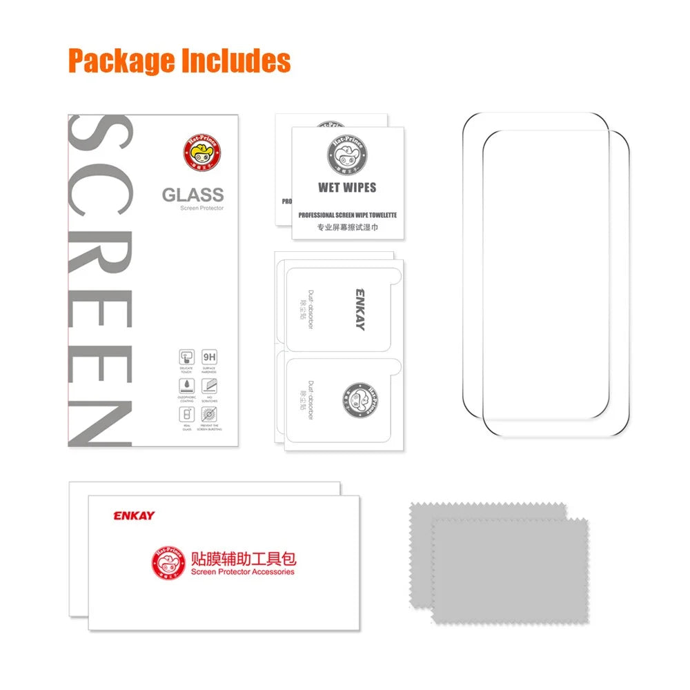 ENKAY HAT PRINCE 2Pcs For iPhone 16 Pro Sensitive Touch High Aluminium-Silicon Glass HD Film - 7