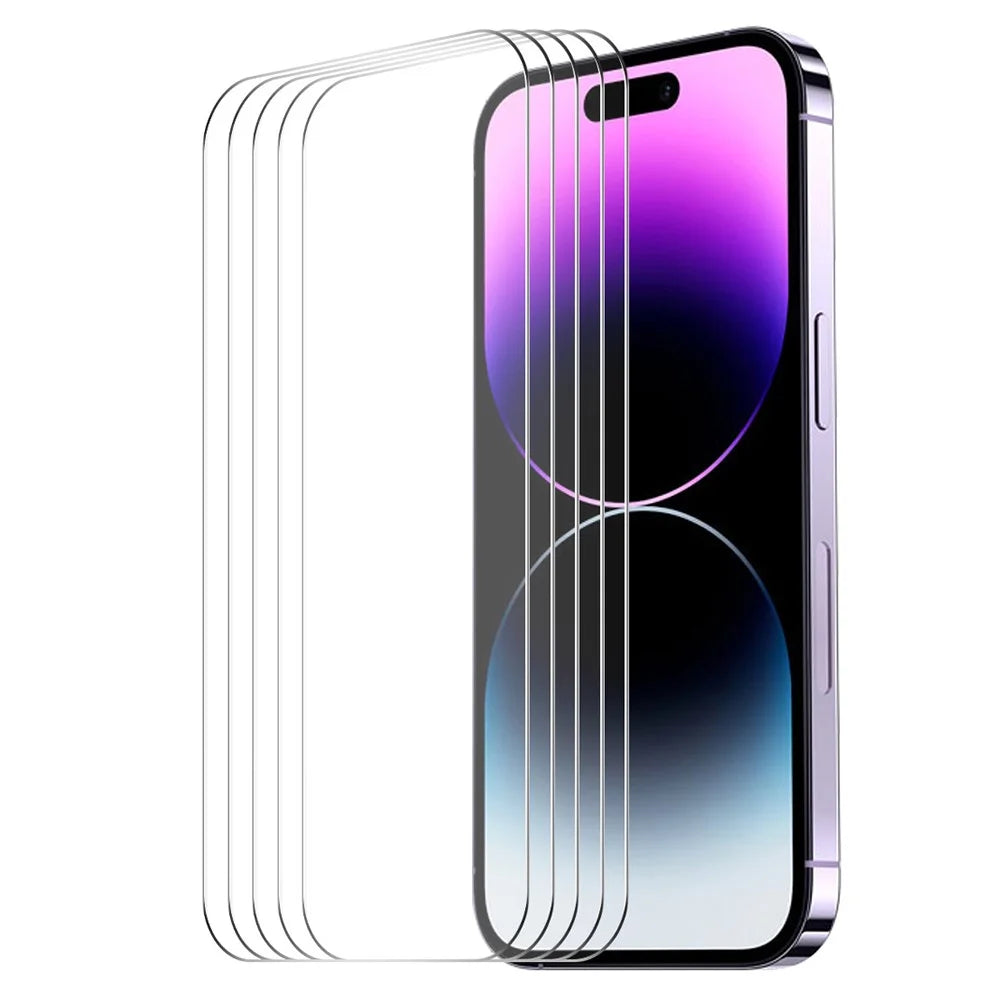 ENKAY HAT PRINCE 5Pcs For iPhone 16 Plus / 15 Plus High Aluminium-Silicon Glass Screen Protector 2.5D Arc Edge - 1