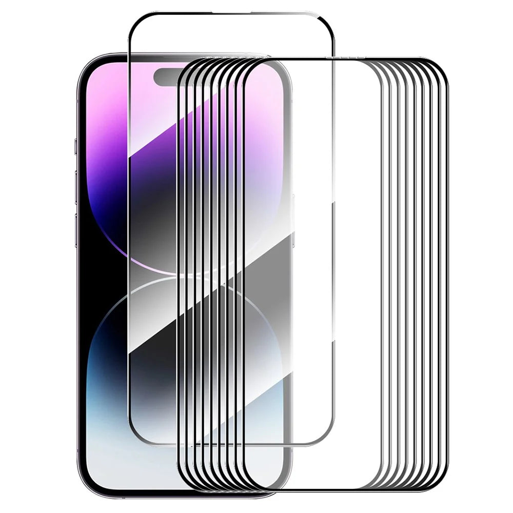 ENKAY HAT PRINCE 10Pcs For iPhone 16 Pro Max Screen Protector Full Glue Silk Printing Complete Covering - 1