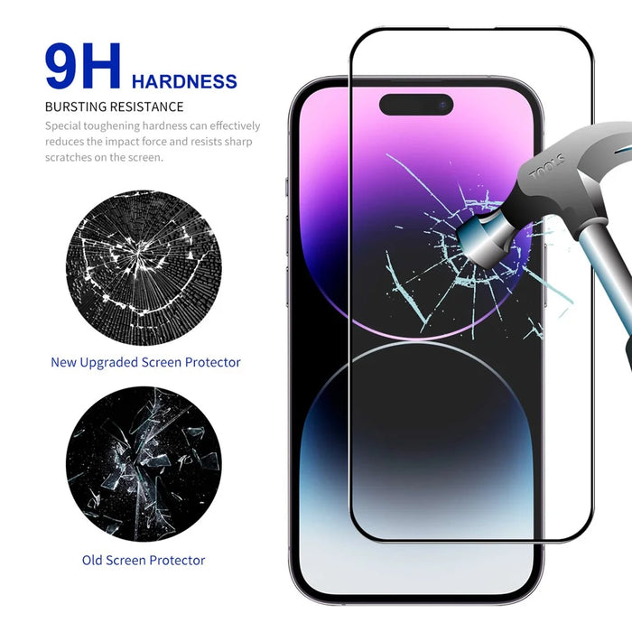 ENKAY HAT PRINCE 5Pcs For iPhone 16 Plus / 15 Plus Screen Protector 0.26mm Silk Printing High Aluminium-Silicon Glass Film - 3