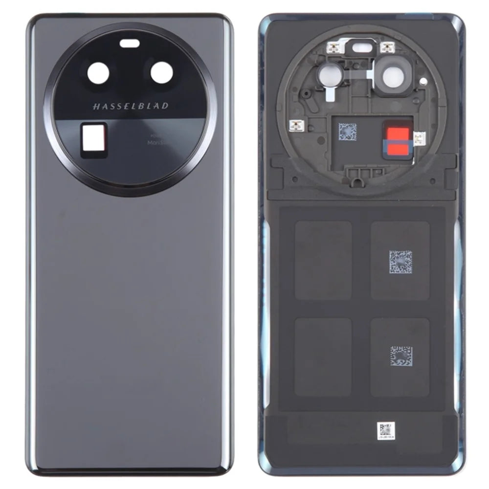 For Oppo Find X6 Battery Cover Back Rear Housing with Camera Ring Cover Parts (Without Logo) - Black - 1