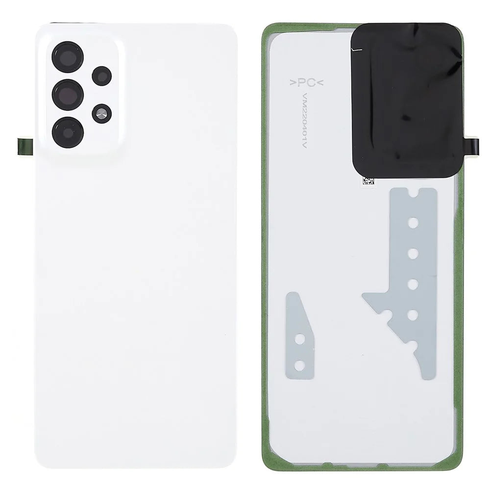 For Samsung Galaxy A73 5G A736 Battery Housing with Adhesive Sticker + Camera Lens Cover (Without Logo) - White - 1