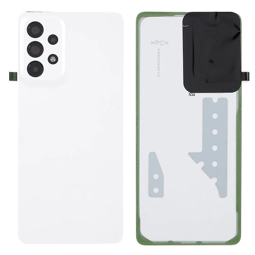 For Samsung Galaxy A73 5G A736 Battery Housing with Adhesive Sticker + Camera Lens Cover (Without Logo) - White - 1