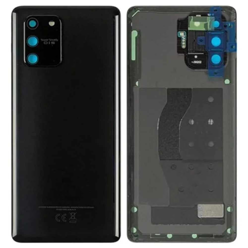 For Samsung Galaxy S10 Lite 4G G770 Battery Housing with Adhesive Sticker+Camera Lens Cover - Black - 1