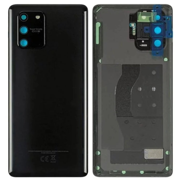 For Samsung Galaxy S10 Lite 4G G770 Battery Housing with Adhesive Sticker+Camera Lens Cover - Black - 1
