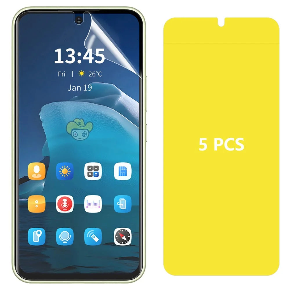 ENKAY HAT PRINCE Hydrogel Film 5Pcs For Honor 80 Pro Flat 5G Full Screen Protector TPE+PET+TPU - 1