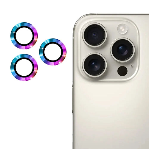 ENKAY HAT PRINCE 1Set For iPhone 16 Pro / 16 Pro Max Camera Lens Protector Metal Individual Ring Lens Film - Colorful - 1