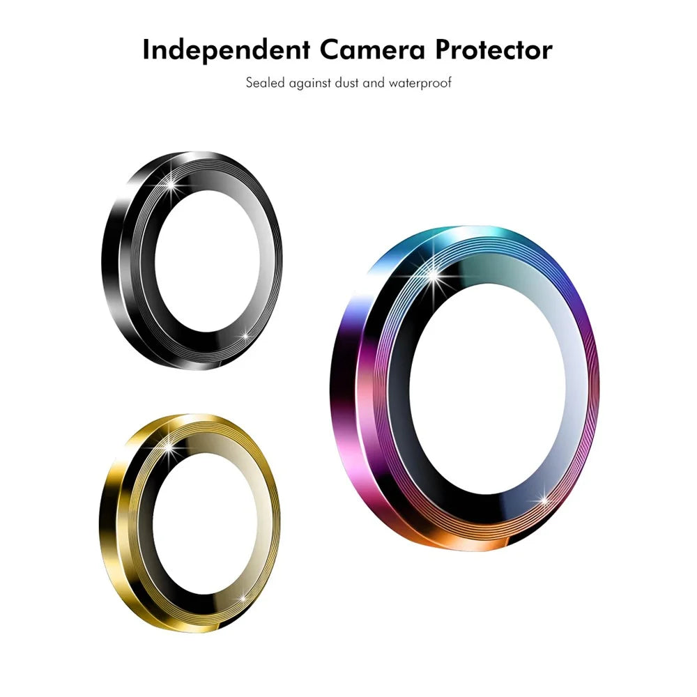 ENKAY HAT PRINCE 1Set For iPhone 16 Pro / 16 Pro Max Camera Lens Protector Metal Individual Ring Lens Film - Colorful - 6