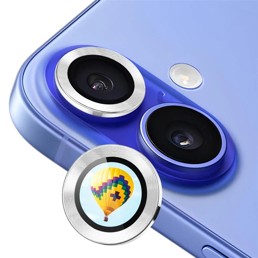ENKAY HAT PRINCE 1Set For iPhone 16 / 16 Plus Camera Lens Protector AR Ultra Clear Lens Film - Silver - 1