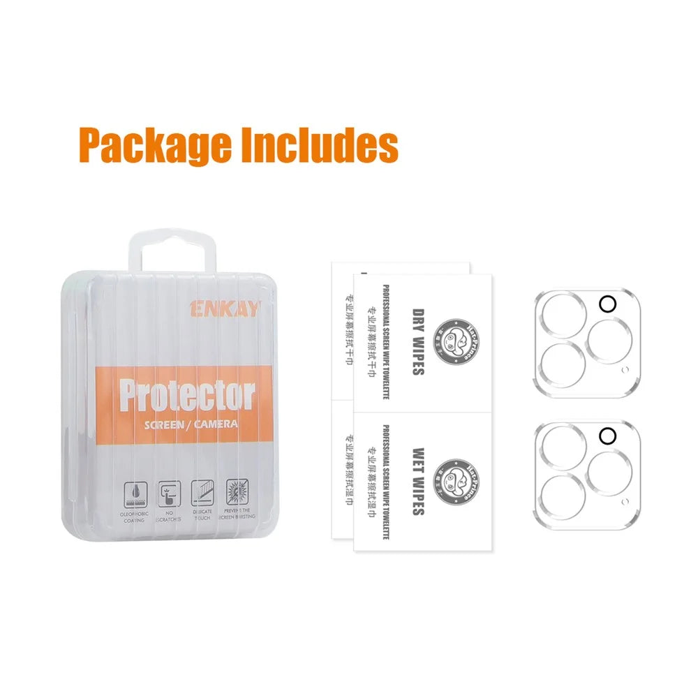 ENKAY HAT PRINCE 2Pcs For iPhone 16 Pro / 16 Pro Max Camera Lens Protector Integrated Tempered Glass Lens Film - 5