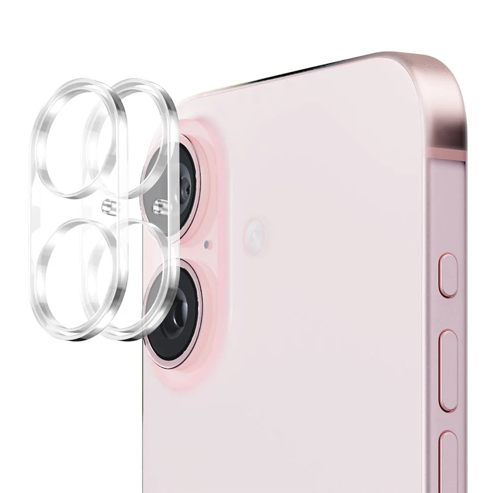 ENKAY HAT PRINCE 2Pcs For iPhone 16 / 16 Plus Camera Lens Film Integrated Tempered Glass Lens Protector - 1