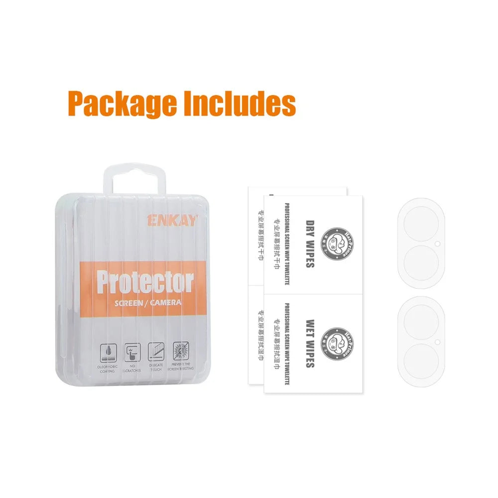 ENKAY HAT PRINCE 2Pcs For iPhone 16 / 16 Plus Camera Lens Film Integrated Tempered Glass Lens Protector - 2