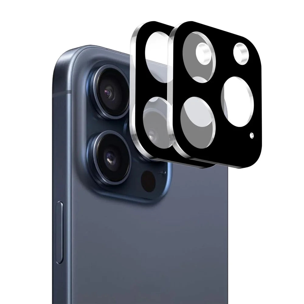ENKAY HAT PRINCE 2Pcs for iPhone 16 Pro / 16 Pro Max Camera Lens Protector Full Cover Silk Printing Tempered Glass Film - 1