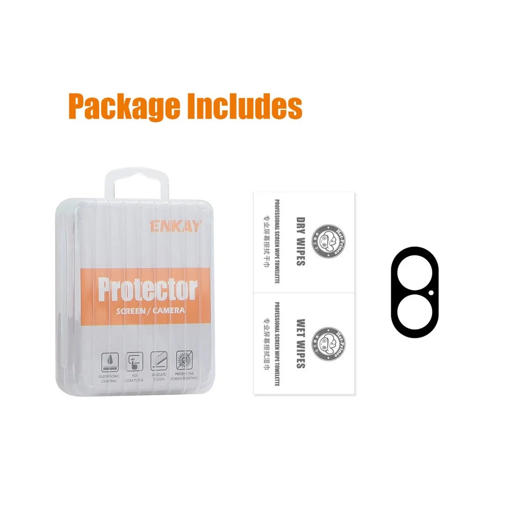 ENKAY HAT PRINCE For iPhone 16 / 16 Plus Camera Lens Protector Silk Printing Clear Tempered Glass Film - 2