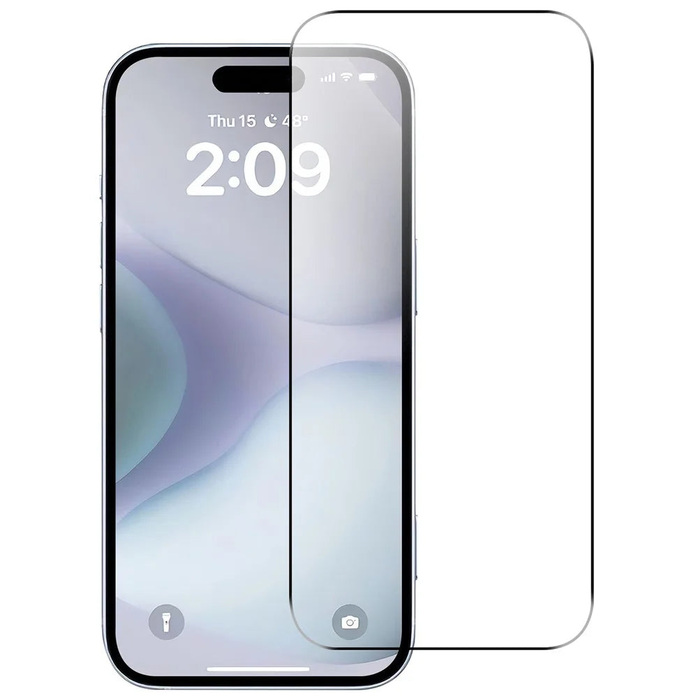 For iPhone 16 Screen Protector 2.5D Arc Edge HD Clear Tempered Glass Film - 1