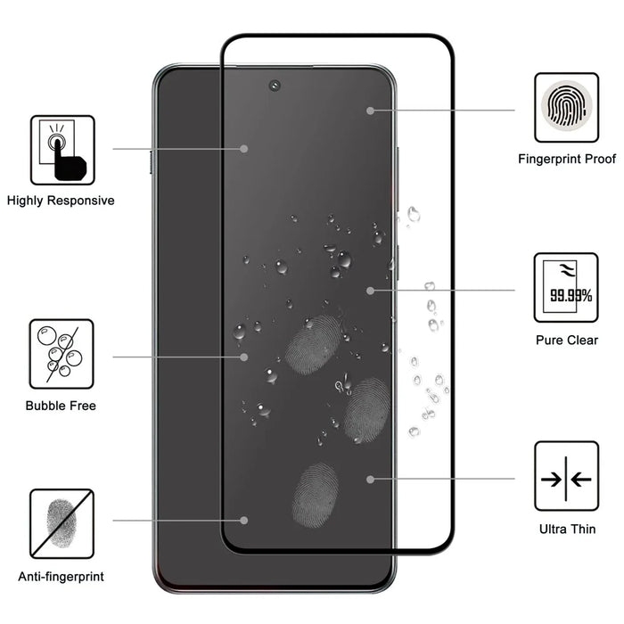 For OnePlus Nord 4 / Nord CE4 5G AGC Tempered Glass with Black Edge Full Glue Full Coverage Screen Protector - 2