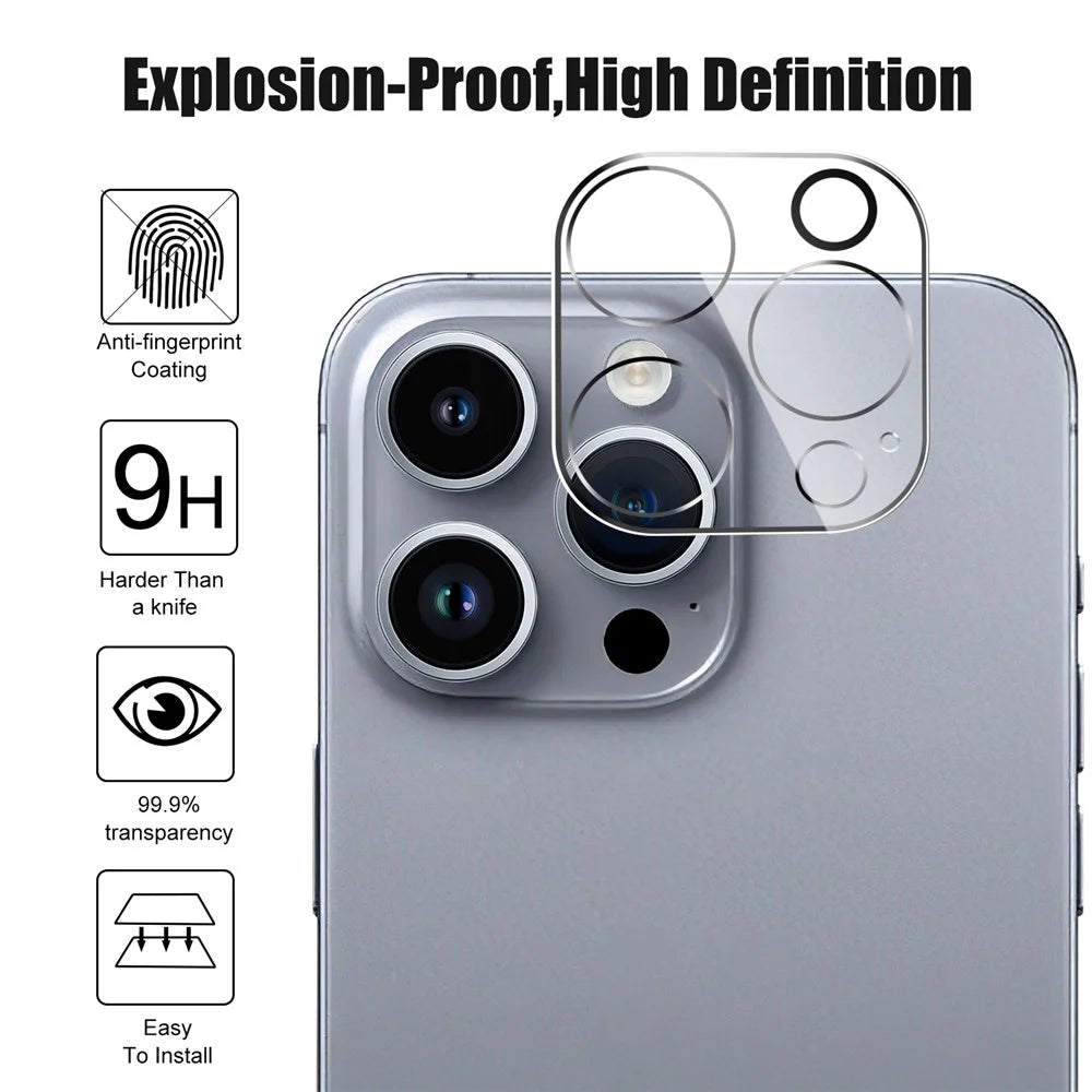 For iPhone 16 Pro Max / 16 Pro Camera Lens Protector Tempered Glass HD Anti-Explosion Phone Lens Film - 4