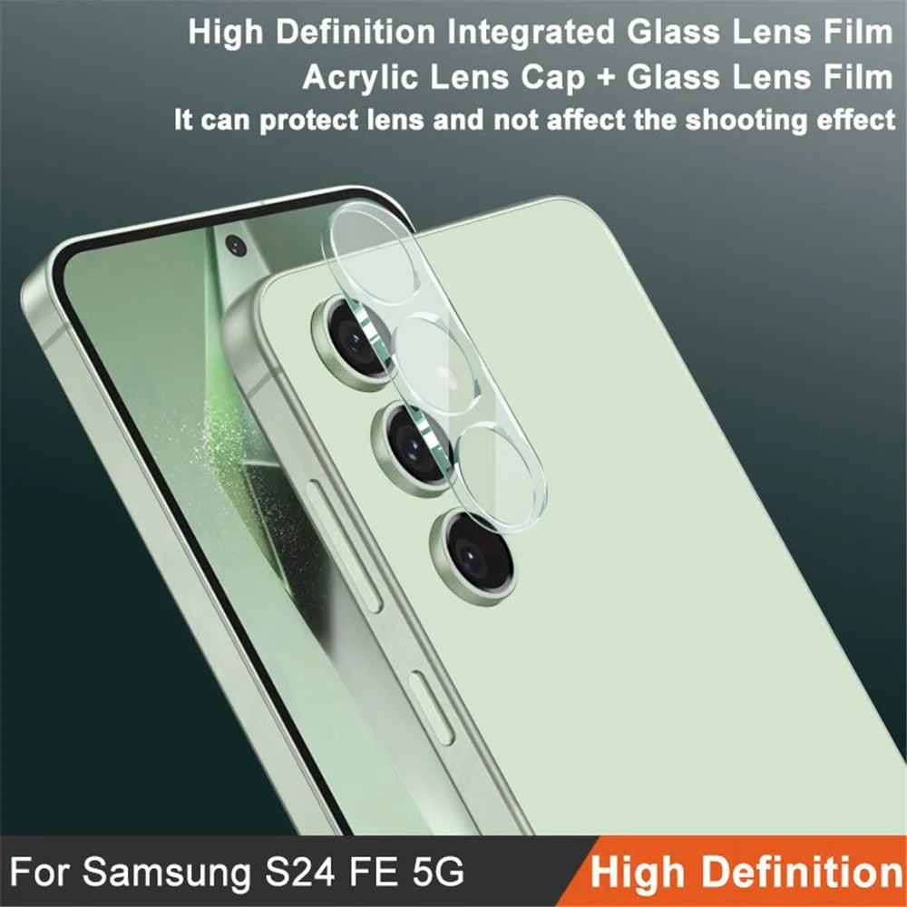 IMAK For Samsung Galaxy S24 FE Tempered Glass Camera Lens Protector + Acrylic Lens Cap - 2