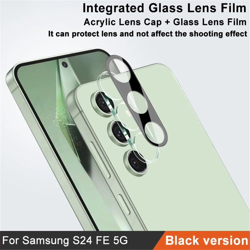 IMAK For Samsung Galaxy S24 FE Tempered Glass Lens Film+Acrylic Lens Cap  (Black Version) - 2