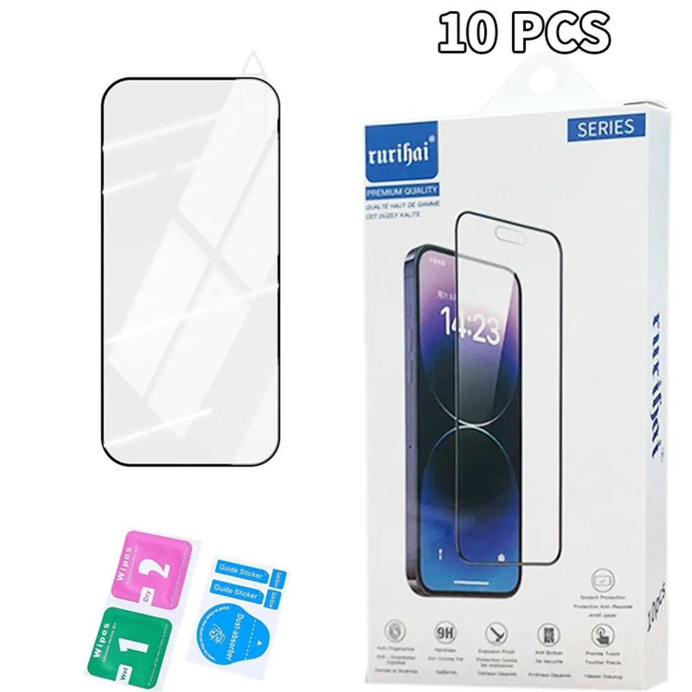 RURIHAI 10Pcs For Google Pixel 9 Secondary Hardening Screen Protector High Aluminum-Silicon Glass Film - 7