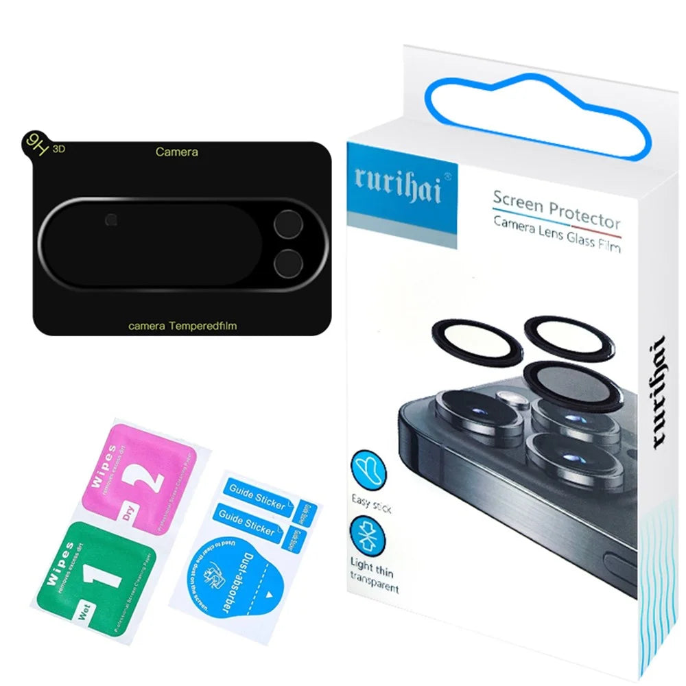 RURIHAI For Google Pixel 9 Pro Camera Lens Protector Silk Printing HD Clear Lens Film - 5