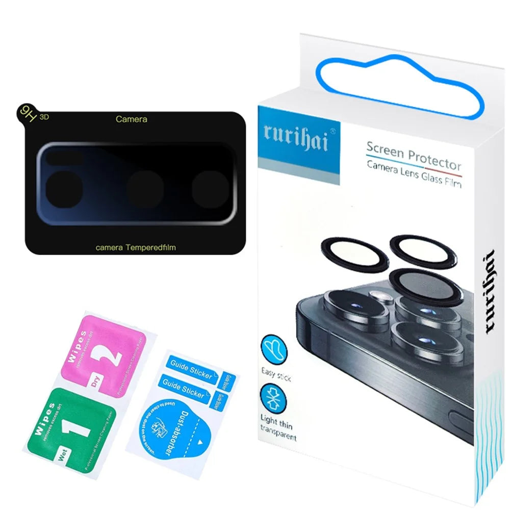 RURIHAI For Google Pixel 9 Pro XL Silk Printing Camera Lens Protector AR Ultra Clear - 5