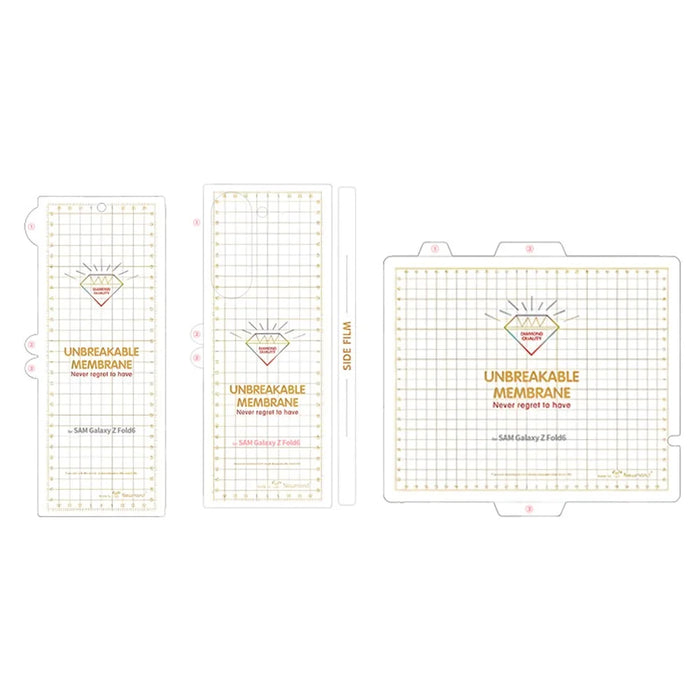 RURIHAI For Samsung Galaxy Z Fold6 5G Front Back Screen Protector Set 0.15mm PET Film - 5