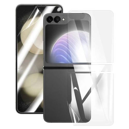 RURIHAI For Samsung Galaxy Z Flip7 FE 5G / Z Flip6 5G PET Screen Film Kit Front and Back Cover Protector - 1