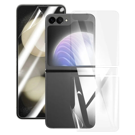 RURIHAI For Samsung Galaxy Z Flip7 FE 5G / Z Flip6 5G PET Screen Film Kit Front and Back Cover Protector - 1