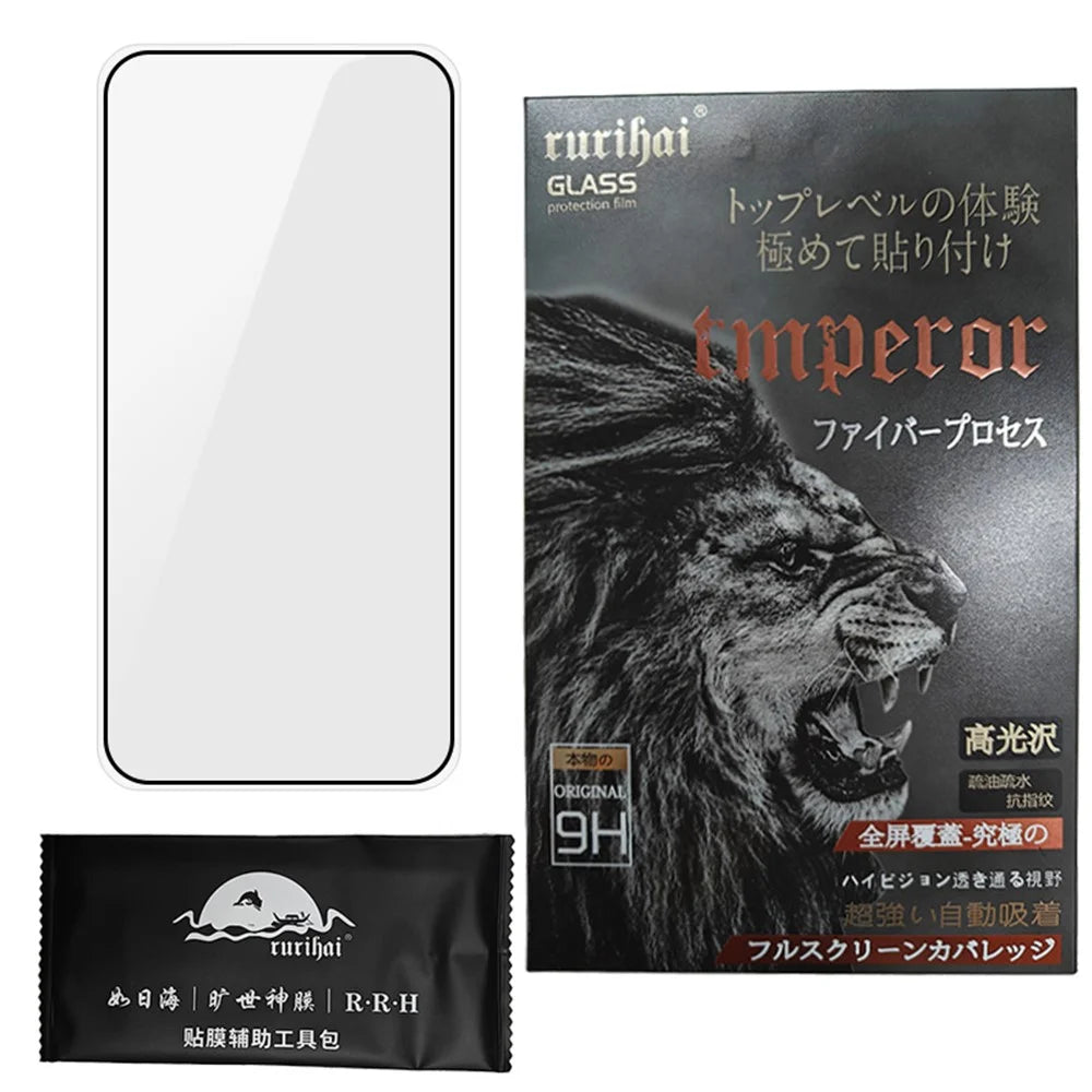 RURIHAI For iPhone 16 Plus Full Screen Protector 0.33mm 2.5D Anti-Scratch - 6