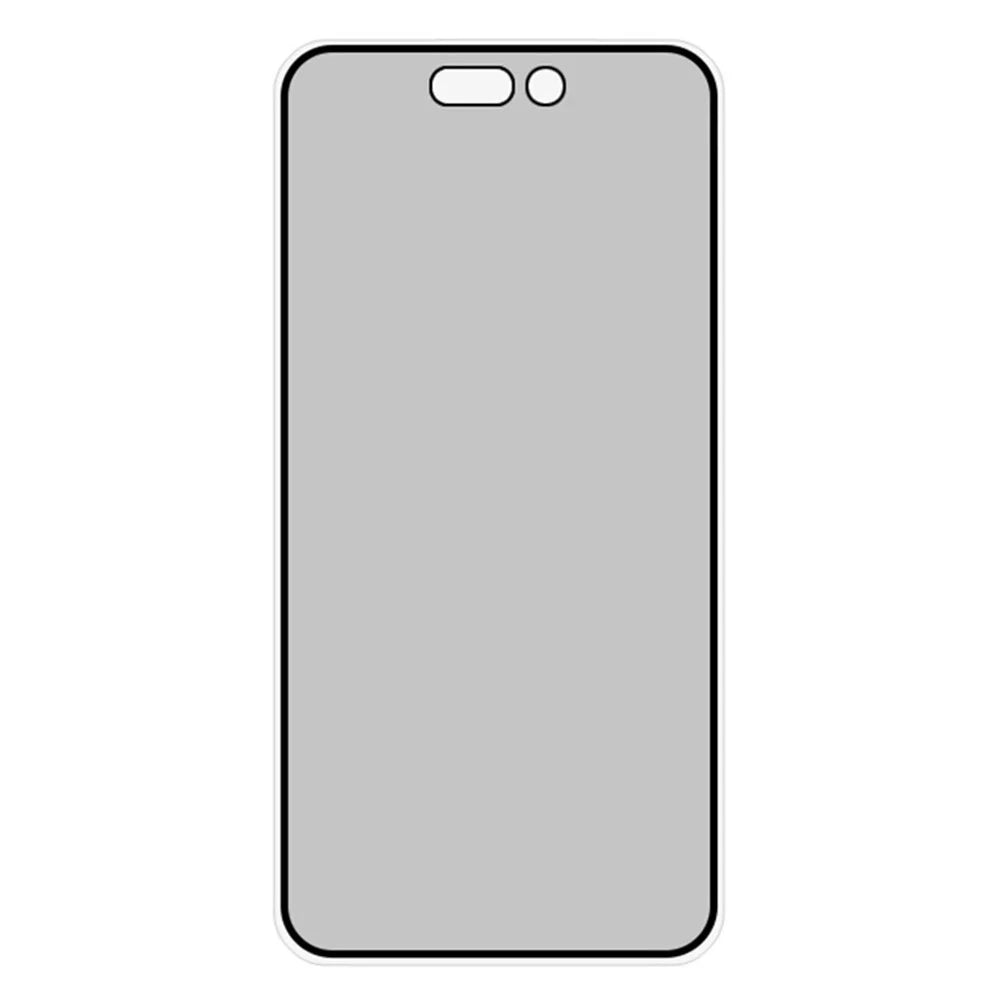 RURIHAI For iPhone 16 Pro Anti-Peep Screen Protector High Aluminum-Silicon Glass Full Cover - 2