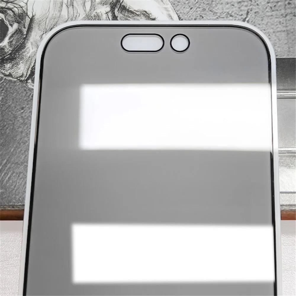 RURIHAI For iPhone 16 Pro Anti-Peep Screen Protector High Aluminum-Silicon Glass Full Cover - 4