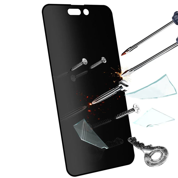 RURIHAI For iPhone 16 Anti-Spy Screen Protector Privacy Protection 0.2mm 2.5D - 3