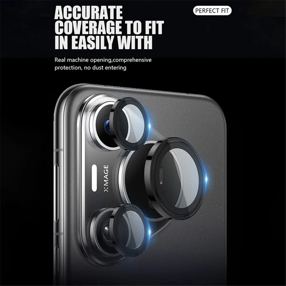 X-LEVEL AR Spotlight Series For Huawei Pura 70 Pro / Pura 70 Pro+ Camera Lens Protector Set Tempered Glass - Black - 3