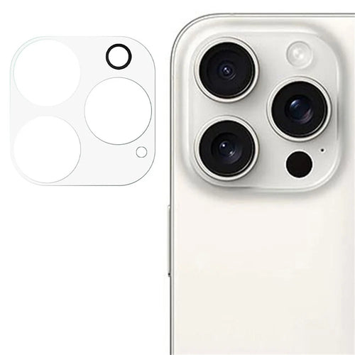 For iPhone 16 Pro / 16 Pro Max Camera Lens Protector Tempered Glass Lens Film 3D Arc Edge - 1