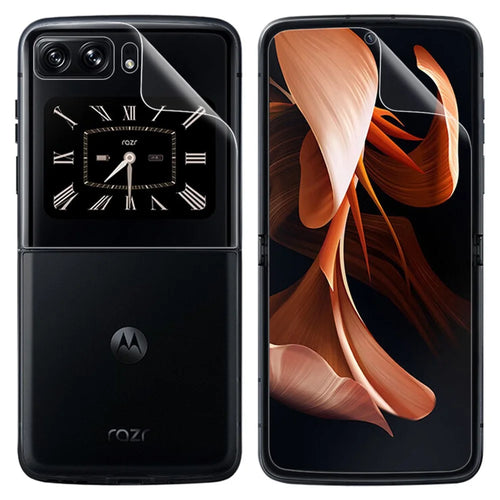 IMAK Hydrogel Film III For Motorola Razr 2022 5G 1 Set Phone Screen + Inside Screen Protector HD Clear Full Cover TPU Film - 1